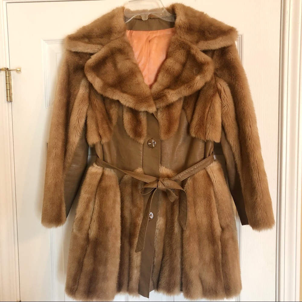 Vintage Career Originals Tissavel Faux Fur Coat